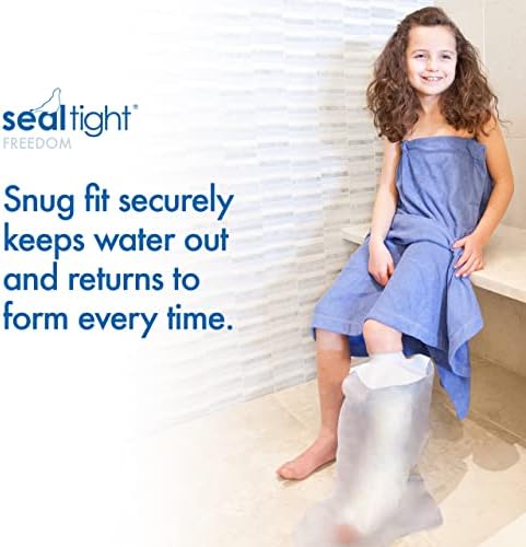 Brownmed - Seal-Tight Freedom Cast & Bandage Protector - Kid's Leg & Foot Cast Cover for Showers & Swimming - Durable Shower Bag for Leg Cast - Pediatric Leg