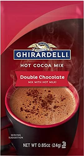 Ghirardelli Double Chocolate Hot Cocoa Mix, 0.85-Ounce Packets (Pack of 10)