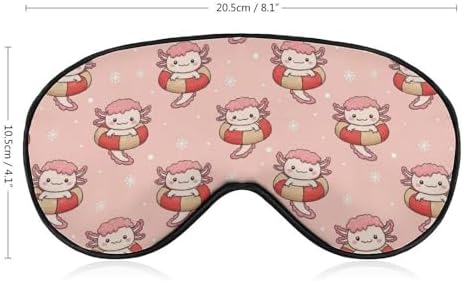 Sleep Mask,Blackout Eye Mask for Sleeping,Cute Axolotl Night Blindfold for Men Women