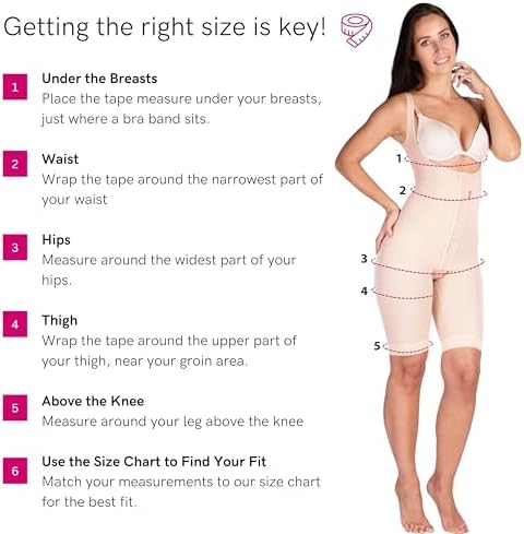 LIPOELASTIC VF Body Variant – Liposuction Compression Garment, Postpartum Belly Binder, Full Body Girdle for Women (Natural, S)