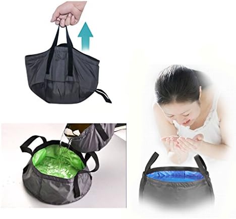 TRENDBOX Foldable Wash Basin Sink Water Bag Portable Mini 8.5L for Footbath Camping Hiking Outdoor Durable Design