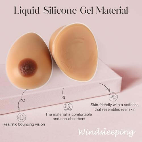 Windsleeping Silicone Breast Forms Mastectomy Prosthesis Fake Boobs Breast Enhancers for Crossdresser Cosplay