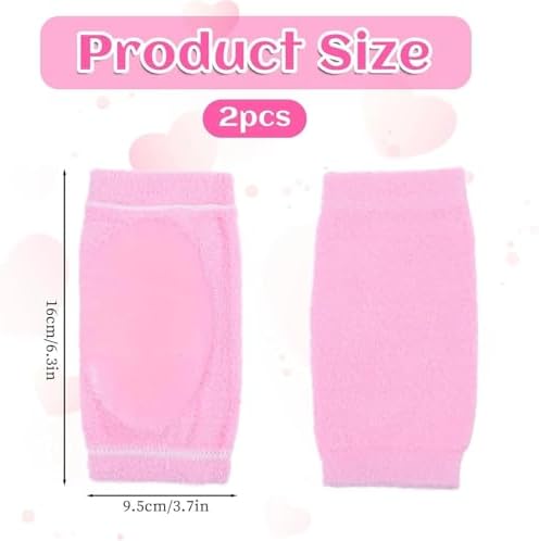 2Pcs Elbow Moisturizing Sleeve, Elastic Gel Elbow Pads for Women, Soft Sleeve Elbows Protector for Spa Moisturizing Dry Cracked Skin Care (Pink)