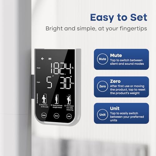 GE Digital Physician Scale BMI: Ultrasonic Electronic Height and Weight Scale 76” Height Measuring Device Accurate Body Weight 485 lb/220 kg Capacity
