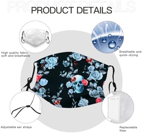 Face Mask Washable Reusable Adult Cloth Dust Mask 5-Layer Protection Activated Carbon Filter Anti Dust Face Masks