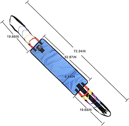 Stand Assistance Belt Patient Lift Sling Heavy Duty Transfer Sling for Movement Padded Patient Transfer Assist Belt Quicker Easier Safer Transfers & Toileting Lift Sling for Elderly (Blue)