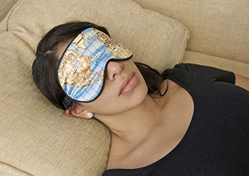 Kikkerland Maps Ultra Soft Sleep Mask - Assorted