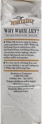 White Lily Self Rising Flour, Bleached, 5 lbs (2 Pack)