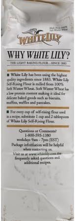 White Lily Self Rising Flour, Bleached, 5 lbs (2 Pack)