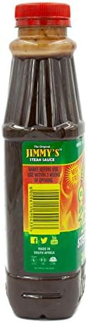 Jimmy’s Steak Sauce, Versatile Cooking & Grill Sauce, Meat Marinade, BBQ Sauce, Dipping Sauce & More (25oz 5 Pack) – Tomato Based w/ Worcester Sauce & Secret Spices No MSG, Kosher, Halal Sauce