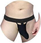 Evankin Men's Sexy Underwear Hollow Ice Silk Brief Underpants Funny Low Rise Lingerie U Convex Pouch Underwear