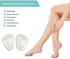 Ball of Foot Cushions Metatarsal Pads for Women Men Soft Gel Insoles Supports Forefoot Cushioning, Pain Relief Morton's Neuroma Foot Pads (4 Pair)