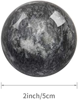 Coolrunner 2'' Marble Dark Grey Baoding Balls Chinese Health Stress Relieve Hand Exercise Hand Massage Hand Balls