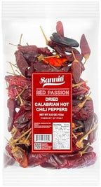 Sanniti Red Passion Dried Calabrian Hot Chili Peppers, 3.52 oz Bag – Spicy Whole Peppers – Product of Italy (Pack of 1)