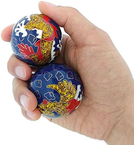 Top Chi Premium Dragon and Phoenix Baoding Balls. Chiming Chinese Health Balls for Hand Therapy, Exercise, and Stress Relief (Large 2 Inch)