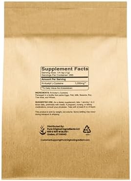 PURE ORIGINAL INGREDIENTS NAC N-Acetyl L-Cysteine Powder (8 oz) Lab Verified, Always Pure, No Fillers