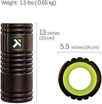 TriggerPoint Grid 1.0 Foam Roller - 13" Multi-Density Massage Roller for Deep Tissue & Muscle Recovery - Relieves Tight, Sore Muscles & Kinks, Improves Mobility & Circulation - Targets Key Body Parts