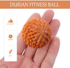 SOIMISS 2 Pieces Durian Shaped Wood Hand Massage Balls Mini Rolling Massagers Baoding Style Fitness Supplies Stress Relief Muscle Relaxation Acupoint Stimulators Roller Light Yellow Length 1.57 Inch