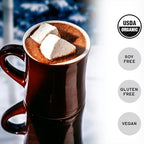 Raaka Double Dark Hot Chocolate Mix - Vegan, Organic, Gluten and Dairy Free - Lightly Sweetened Gourmet Hot Cocoa with Ethically Sourced Cacao - 8oz Bag Makes 9 Servings