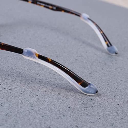 VIORNO Glasses Legs,Eyeglass Legs, 10 Pairs Silicone Eyeglass End Tips Ear Sock Pieces Tube for Glasses Legs, Anti- Slip Elastic Comfort Glasses Retainers (White)