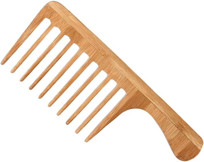 Healeved Wide Tooth Wooden Comb - Handmade Large Barber Hair Styling Combs for Men and Women Durable Travel for Wet Hair and Voluminous Hairstyles (Extra Wide Tooth)
