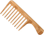 Healeved Wide Tooth Wooden Comb - Handmade Large Barber Hair Styling Combs for Men and Women Durable Travel for Wet Hair and Voluminous Hairstyles (Extra Wide Tooth)