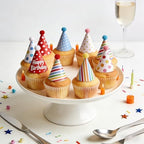 Set of 116,Mini Birthday Hats Cake Toppers Mix Birthday Hats Cupcake Topper Pick DIY Cake Dessert Decoration for Baby Shower Cake Supplies