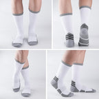 COOVAN Mens Cotton Crew Socks Moisture Wicking Cushioned Athletic Heavy Duty Work Boot Socks 6 Pairs