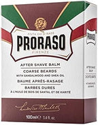 Proraso After Shave Balm - Sandalwood Oil & Shea Butter - Moisturizing & Nourishing After Shave Cream for Coarse or Hard Beards - Premium Italian Shaving for Men - 3.4oz
