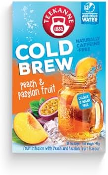 Teekanne Cold Brew Tea, Peach Passionfruit Flavor