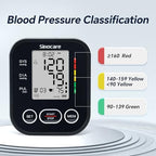 Sinocare Blood Pressure Monitor, Upper Arm Blood Pressure Monitors for Home Use, Adjustable Arm Cuff 8.6"-16.5", One-Button Operation, Dual User, Accurate & Practical (Black)