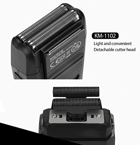 kemei Men's Reciprocating Cordless Razor Razor Electric Rechargeable Razor Precision Beard Sideburn Trimmer Razors Twin Blade Multifunction Grooming Razor…