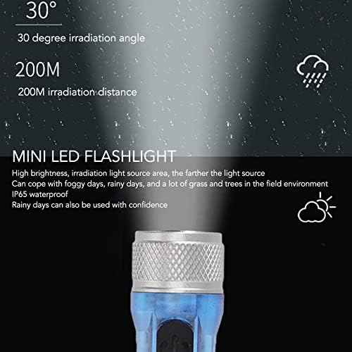 Keychain LED Flashlight, Super Bright USB Rechargeable Mini Flashlight with Magnetic Base Multiple Lighting Modes for Outdoor Camping Hiking Made of Stainless Steel PC Compact Size (Blue)