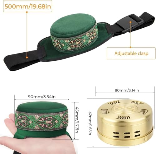 Smokeless Moxibustion Box - Portable Copper Moxa with Heat Insulation Bag. Professional Moxa Ai Jiu Therapy Tool for Relieving Neck, Shoulder & Back Leg Discomfort, Removing Dampness, 艾灸 艾灸盒