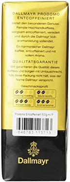 Dallmayr Decaffeinated Ground Coffee, 17.6 Ounce