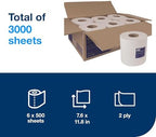 Tork Centerfeed Paper Towel White M2, High Absorbency, 6 x 500 Sheets, 120932