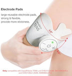 Easy@Home Tens Unit Wireless Electrode Pads Self Stick Carbon Pads, 4 Pack 6.5" x 3" Reusable - Non Irritating Design Pulse Massagers Replacement ETP015