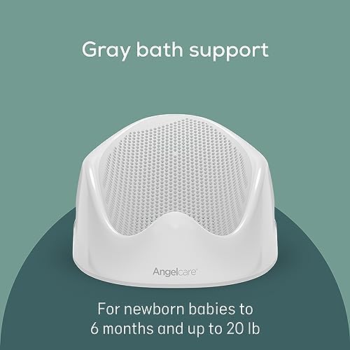 Angelcare Baby Bath Support (Gray) | Ideal for Babies Less Than 6 Months Old