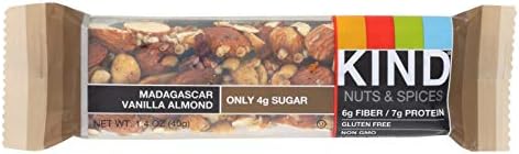 KIND Nuts & Spices, Madagascar Vanilla Almond, 12 Bars