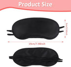 Sleep Mask, 6 PCS Eye Mask for Side Sleeper Soft Breathable Blackout Eye Cover with Adjustable Straps for Travel Blindfold Meditation Nap Women Men Kids (Black)