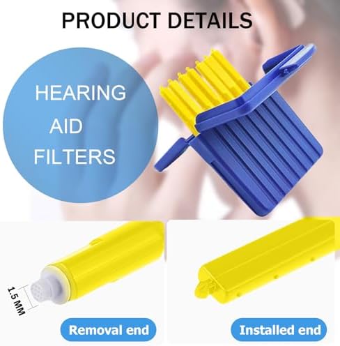 (40 Pcs) Starkey Hear Clear Hearing Aid Wax Guards Filters, Starkey Wax Guards for Hearing Aids Filters Accessories, Hearing Aid Supplies Cleaning Kit, Ear Replacement Parts Cleaning Tool（5 Packs）