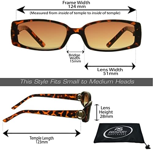 proSPORT Full Lens Reading Sunglass Tinted Readers Women Small Gold or Silver Lion Crest Medusa Emblem Logo NOT BIFOCAL