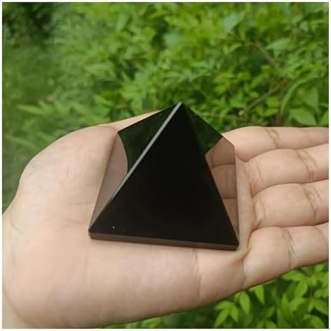 1pc 3.5-4.5cm Crystal Pyramid, Black Obsidian Pyramid, Home Living Decor, Crystal Decor