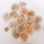 Natural Cherry Quartz Water Drop Chakra Thumb Worry Stone,Stress Relax Healing Reiki Crystal Pocket Palm Stones