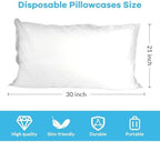 Disposable Pillowcases, 50PCS Disposable Pillow Case Covers, Soft Non-Woven Fabric Disposable Pillow Cases for Medical, Hospital, Hotels, SPA Tattoo Lash Pillow Covers, White, 21 in x 30 in