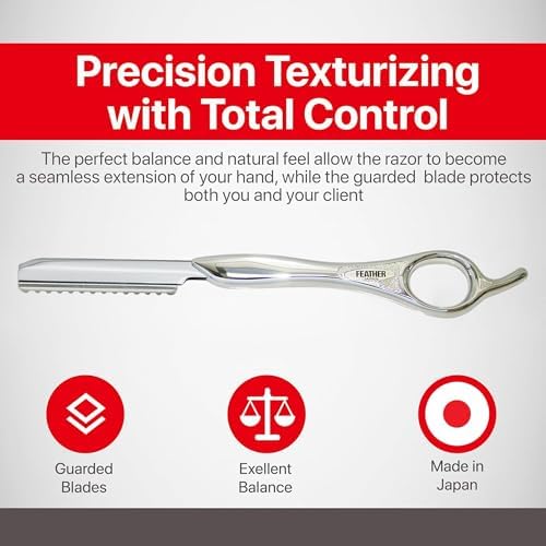 Feather - 7.25-inch Styling Razor Handle – The Professional tool for Hair Cutting, Thinning, Layering, Texturizing and Feathering - The # 1 Stylist and Barber Razor Tool