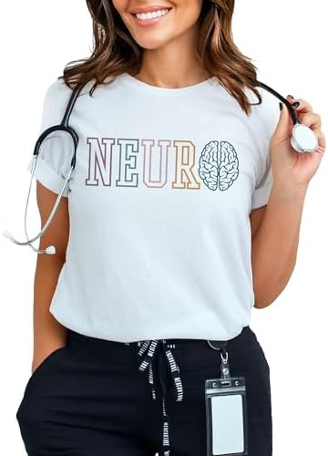 Retro Neuro Department Brain Shirt, Varsity Style Nurse Gift, Neurology Matching Staff Shirts, Nurses, Doctors Appreciation Week T-Shirt, Unisex Short Sleeve Tee Natural