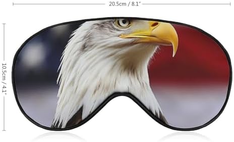 Sleep Eye Mask Bald Eagle Head Portrait Sleep Mask Adjustable Strap Blindfold Eye Cover for Travel Yoga Nap Shift Work