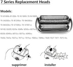 73S Series 7 Replacement Shaver Head Compatible with Braun S7 Replacement Head & for Braun Series 7 360 flex Replacement Head,for Braun Series 7 5764 7020s 7025s 7085cc 7027cs 7071cc