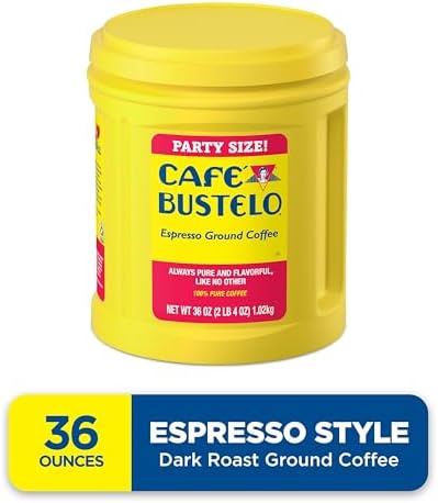 Café Bustelo Espresso Ground Coffee, Dark Roast, 36-Ounce Canister